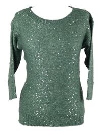 Dámský zelený svetr s flitry Vero Moda