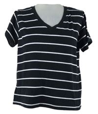 Dámské černo-bílé pruhované tričko Primark 