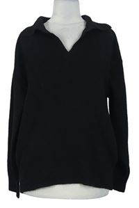 Dámsky čierny sveter s golierikom TU