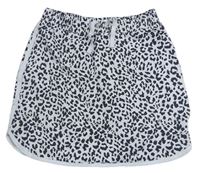 Biela tepláková sukňa s leopardím vzorom George