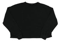 Černá crop mikina New Look