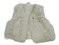 Smotanová kožušinová vesta H&M