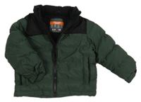 Kaki-čierna šušťáková zimná bunda Primark