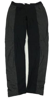 Čierne tregíny s koženkovým pruhom GAP