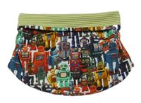 Bílo-pruhovaný nákrčník s roboty