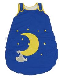 Modrý zateplený spací pytel s mesiacom
