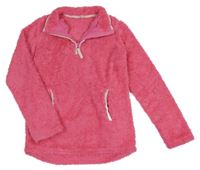 Malinová chlpatá mikina Joules