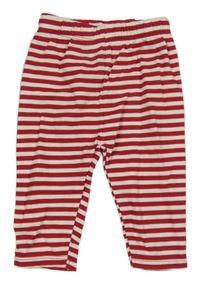 Červeno-biele pruhované ľahké tepláky Matalan