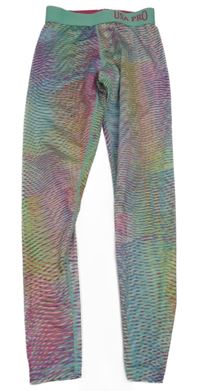 Barevné sportovní legíny USA pro