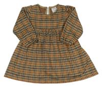 Béžovo-farebné kockované teplákové šaty Zara