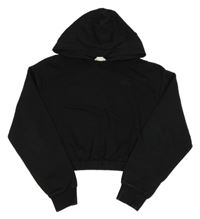 Čierna crop mikina s kapucňou H&M