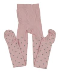 Růžové punčocháce se srdíčky H&M