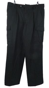 Pánské černé vlněné cargo kalhoty vel. 58