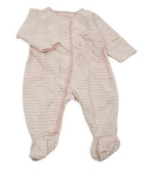 Svetloružový pruhovaný overal Topolino