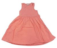 Ružové žebrovano/plátěné šaty Matalan