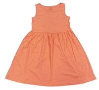 Korálové bavlnené šaty H&M