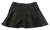 Čierna koženková skladaná sukňa Zara