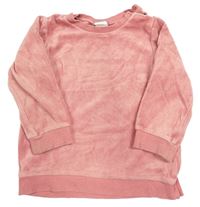 Ružová zamatová mikina H&M