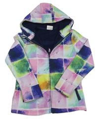 Barevná kostkovaná softshellová bunda s kapucí Yigga