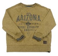 Okrovo-hnědá melírovaná mikina s nápisem F&F