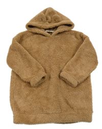 Karamelová chlupatá mikina s kapucí H&M