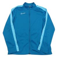 Petrolejovo-modrá sportovní propínací mikina Nike
