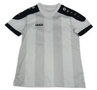 Bílo-šedé pruhované sportovní tričko Jako