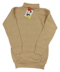 Nové - Béžový dlhý svetrový rolák