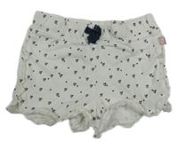 Biele bavlnené kraťasy so srdiečkami