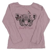 Ružové tričko s leopardom Dopodopo