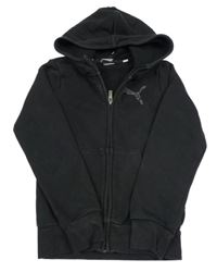 Černá propínací mikina s kapucí Puma