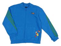 Modrá propínací mikina s potiskem Lego Adidas