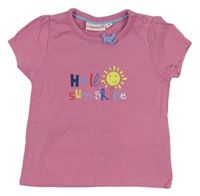 Ružové tričko s nápisom a slniečkom Liegelind