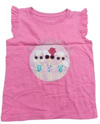 Neónově ružové tričko s dievčatky E-vie