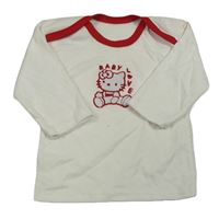 Bílo-červené triko s Kitty