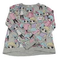 Šedá mikina s holčičkami H&M