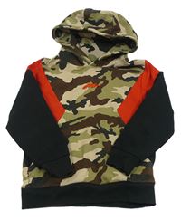 Army-černo-červená mikina s kapucí Next