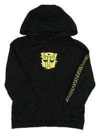 Černá mikina Transformers s kapucňou