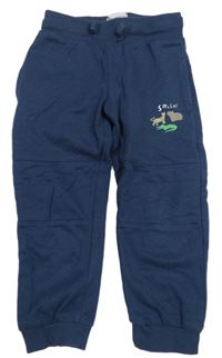 Tmavomodré tepláky se zvířátky Pocopiano 