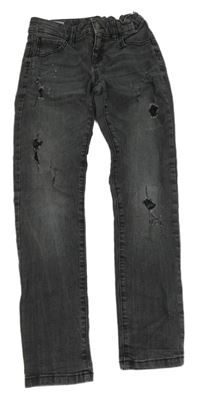 Tmavošedé rifle s prošoupáním Sisley