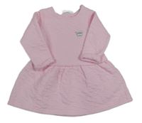 Světlerůžové teplákové šaty s korunkou Ergee