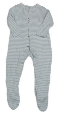 Bílo-světlemodrý pruhovaný overal F&F