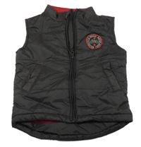 Antracitová šušťáková zateplená vesta s motorkou Impidimpi