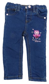 Modré teplákové rifle se sovičkou Orsolino 