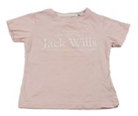 Světlerůžové tričko s logem Jack Wills