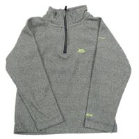 Sivo-biela pruhovaná funkčná fleecová mikina Trespass