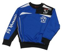 Kobaltově modro-čierna futbalová mikina Foss Four