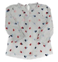 Bílé triko se srdíčky 