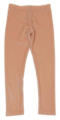 Světlerůžové sametové legíny F&F