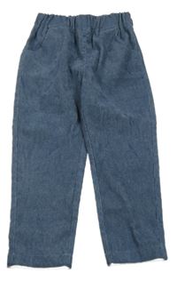 Tmavomodrošedé menšestrové nohavice Shein